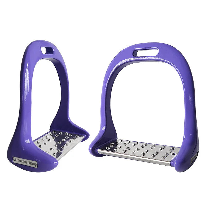 Premium Aluminium Alloy Horse Stirrups - Anti-Slip Equestrian Safety Riding Treads (1 Pair)
