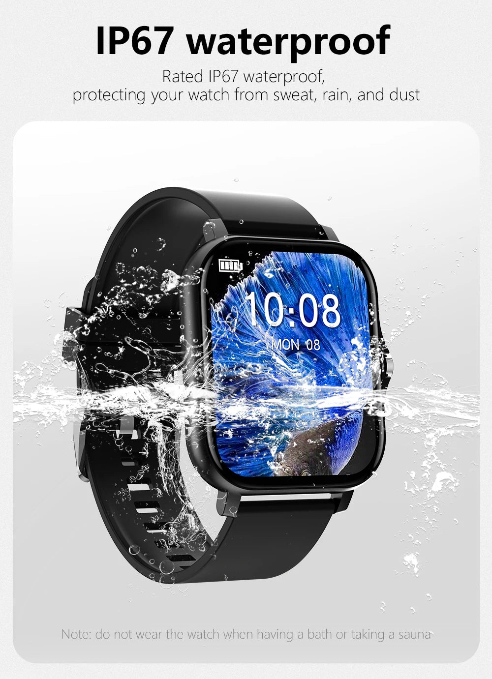 Sport Smart Watch - 1.83" Fitness Tracker with Bluetooth Call, Heart Rate Monitor, GPS & Health Tracking (Men & Women)