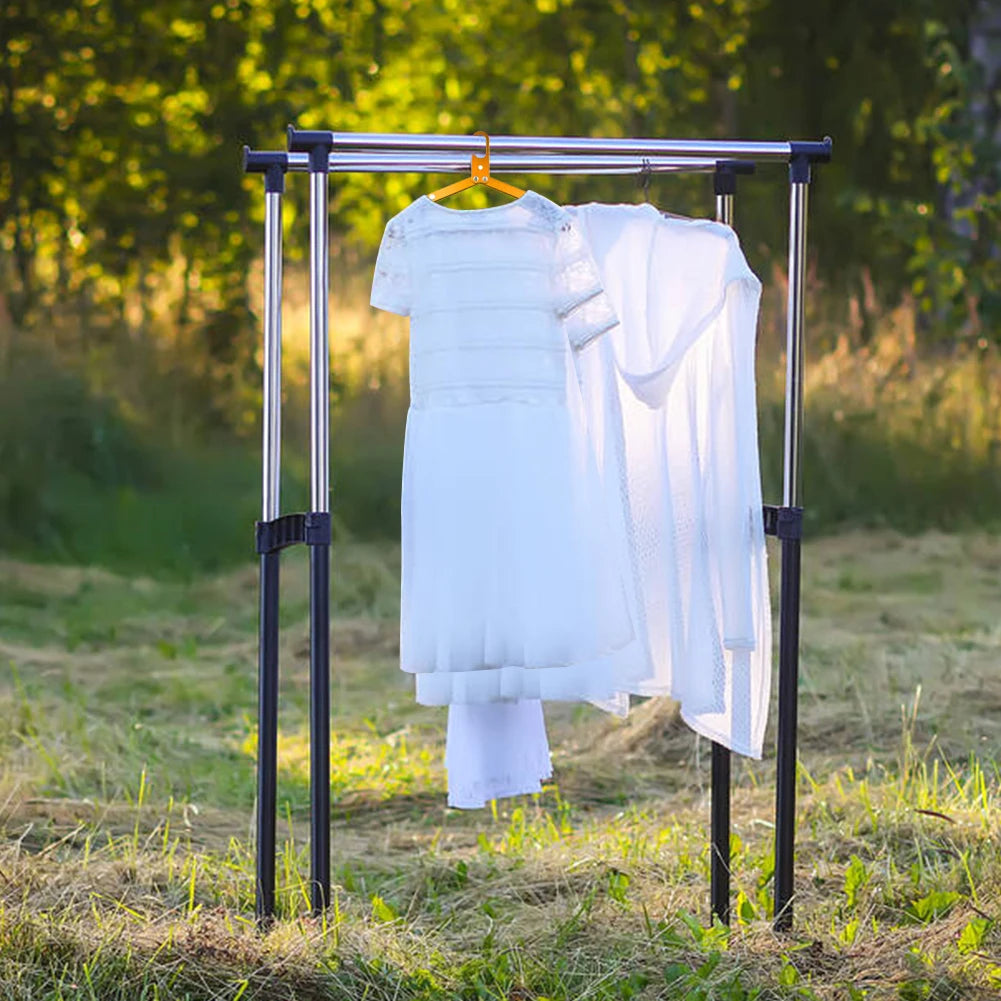 Portable Aluminum Alloy Folding Hanger - Space-Saving Coat Drying Rack for Camping and Travel