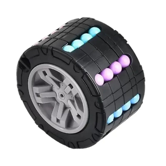 3D Rotating Cube Puzzle Toy - Magical Bean Gyro Slide Game for Stress Relief & Montessori Learning