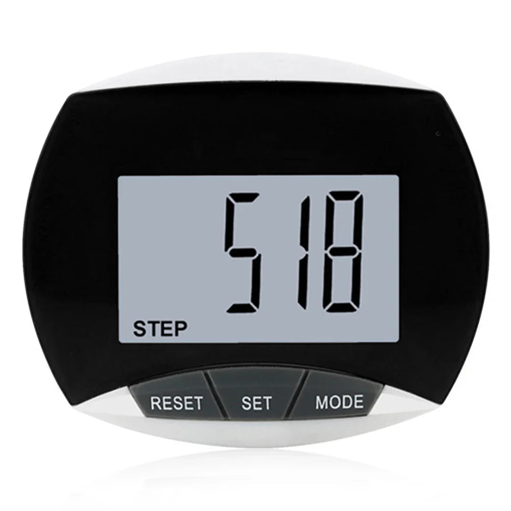 LCD Clip-On Pedometer - Accurate Step Counter with Distance & Calorie Tracking