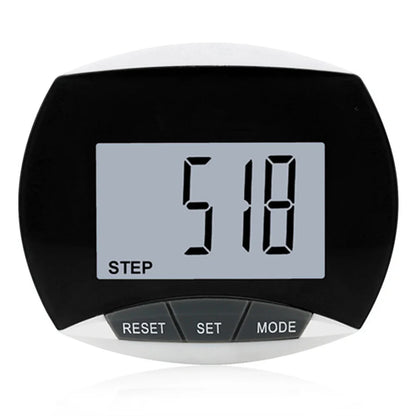 LCD Clip-On Pedometer - Accurate Step Counter with Distance & Calorie Tracking