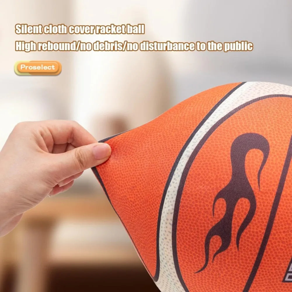 Silent Basketball - Size 7 (18cm) Low-Noise Indoor Training Ball with High Elasticity for Quiet Practice