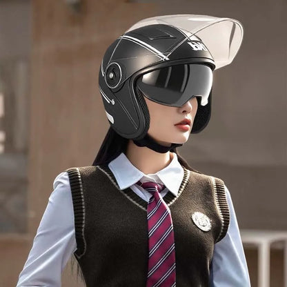 Full Face Modular Flip-Up Motorcycle Helmet - Dual Visor Anti-Fog Design for Men & Women (4 Colors)