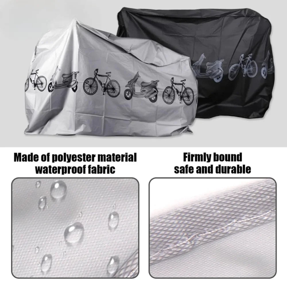 Waterproof Bicycle Cover - All-Weather Protection for Bikes & Motorcycles (200×100cm, UV & Rain Resistant)