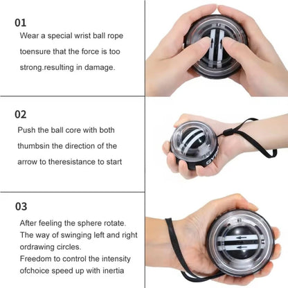 Gyro Power Ball - Wrist and Forearm Strengthener for Fitness Training
