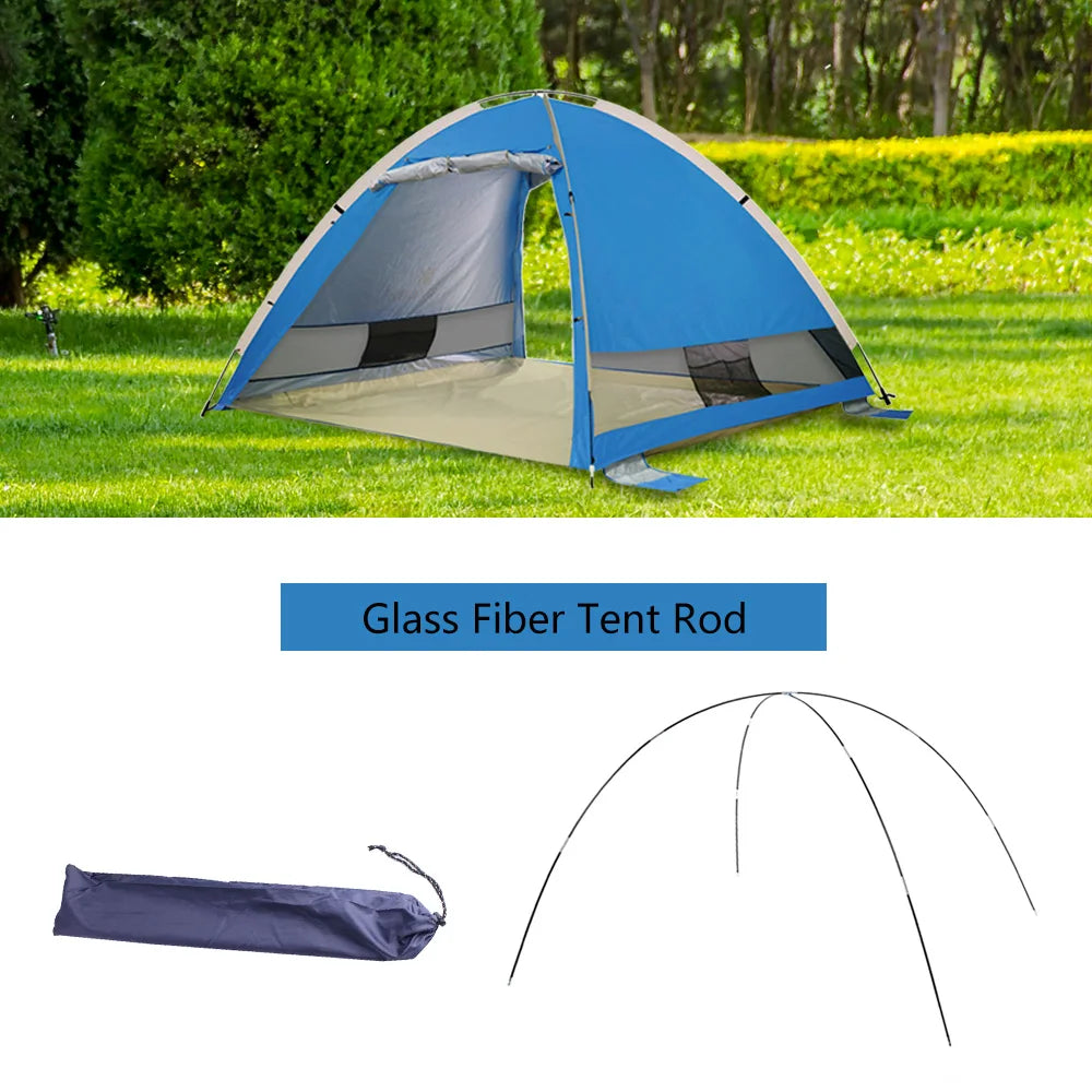 Glass Fiber Tent Arc Poles Replacement - 12-Piece Set (1 Pair) for Camping Tents (3.26m/3.4m/3.9m Options)