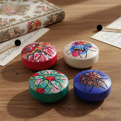 6-Note Mini Steel Tongue Drum - 3 Inch Handpan Chakra Drum with Colorful Patterns for Yoga & Meditation
