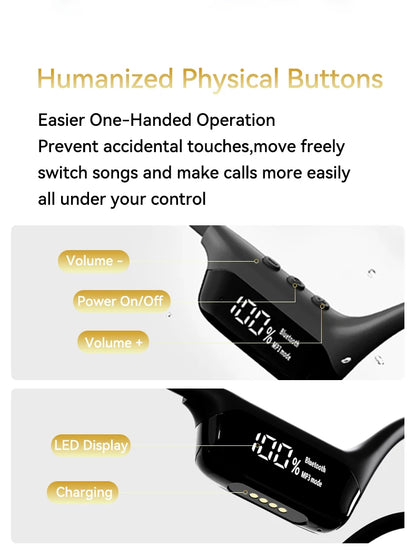 Waterproof Bone Conduction Headphones - Bluetooth 5.4 Wireless Earphones with 32GB MP3 Player for Swimming & Sports (IPX8 Rated)