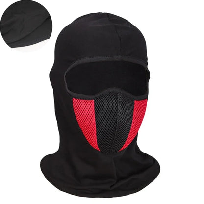 Breathable Motorcycle Balaclava - Full Face Mask with Neck Hood for Motocross & Motorbike Riding