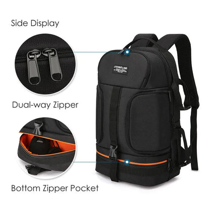 Large Capacity Camera Backpack - Waterproof Oxford DSLR Bag with 15.6" Laptop Compartment