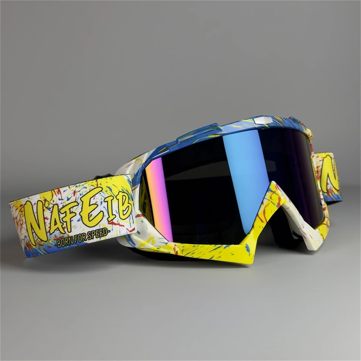 Premium UV400 Motocross Goggles - Dustproof ATV Dirt Bike Racing Glasses for Men, Women, Youth & Kids | MX Skiing Eyewear