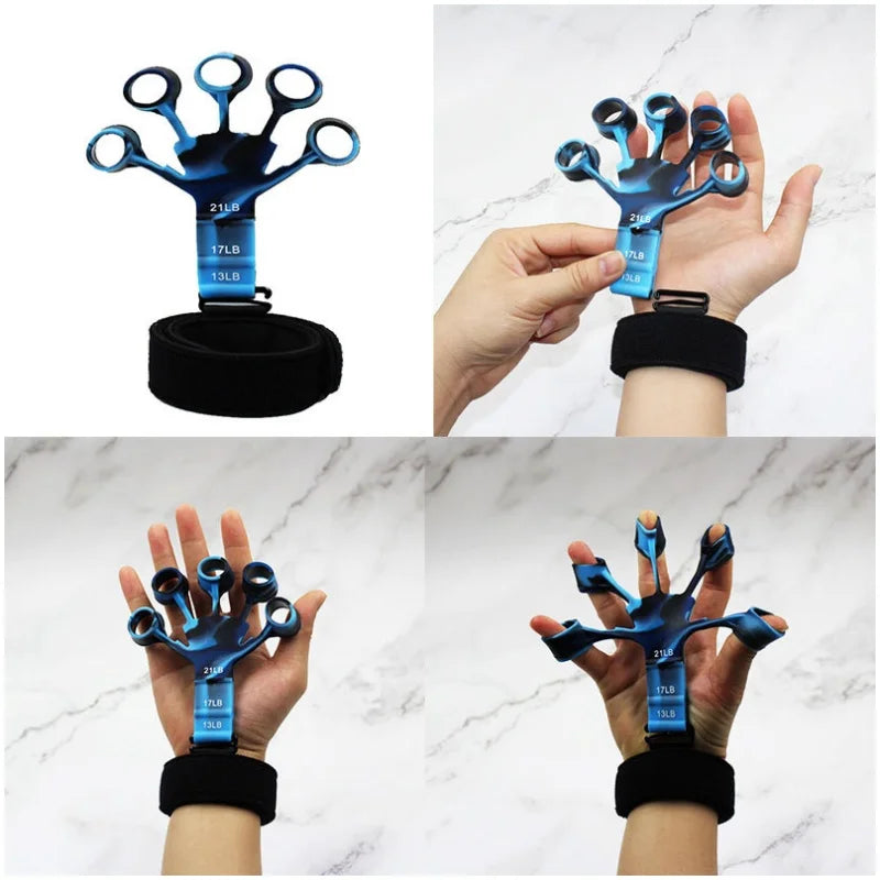 Finger Exerciser & Hand Strengthener - 6 Resistance Levels for Guitar Training, Rehabilitation & Recovery