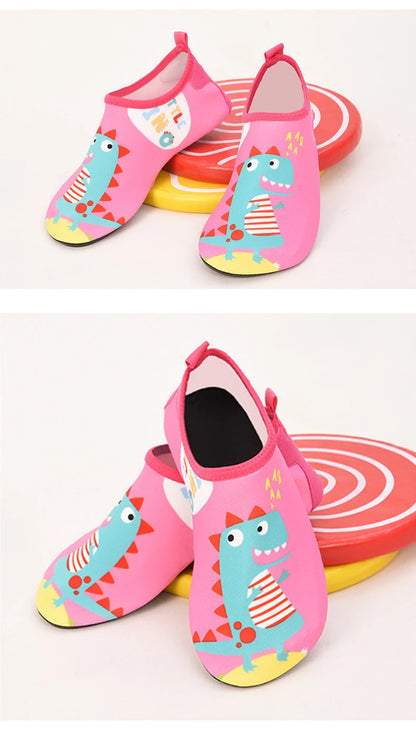 Quick-Dry Aqua Water Shoes for Kids - Lightweight Barefoot Beach Swimming Shoes for Boys & Girls
