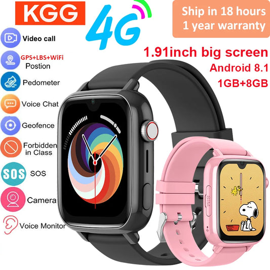4G Smart Watch for Kids - GPS, WIFI, Video Call, SOS, APP Download