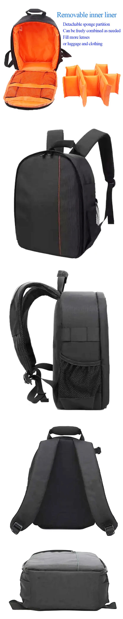 Professional Waterproof Camera Backpack - DSLR Photography Bag for Canon Nikon Sony Olympus Fuji - Digital Video Shoulder Knapsack Case