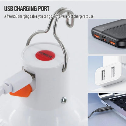 Outdoor USB Rechargeable LED Lamp Bulbs - High Brightness - Emergency Light - Portable Lantern - Night Lights