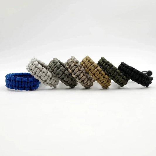 Adjustable 550 Paracord Survival Bracelet - Emergency Parachute Cord for Outdoor Camping & Hiking