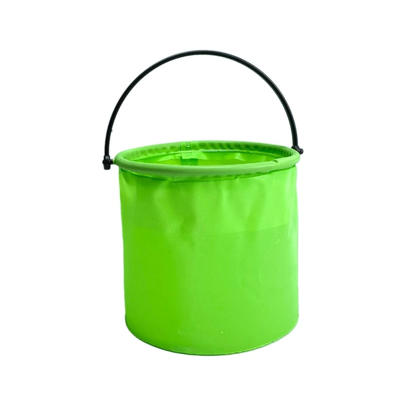 Collapsible Beach Bucket - Foldable Sand Play Toy for Kids Summer Pool & Garden Activities