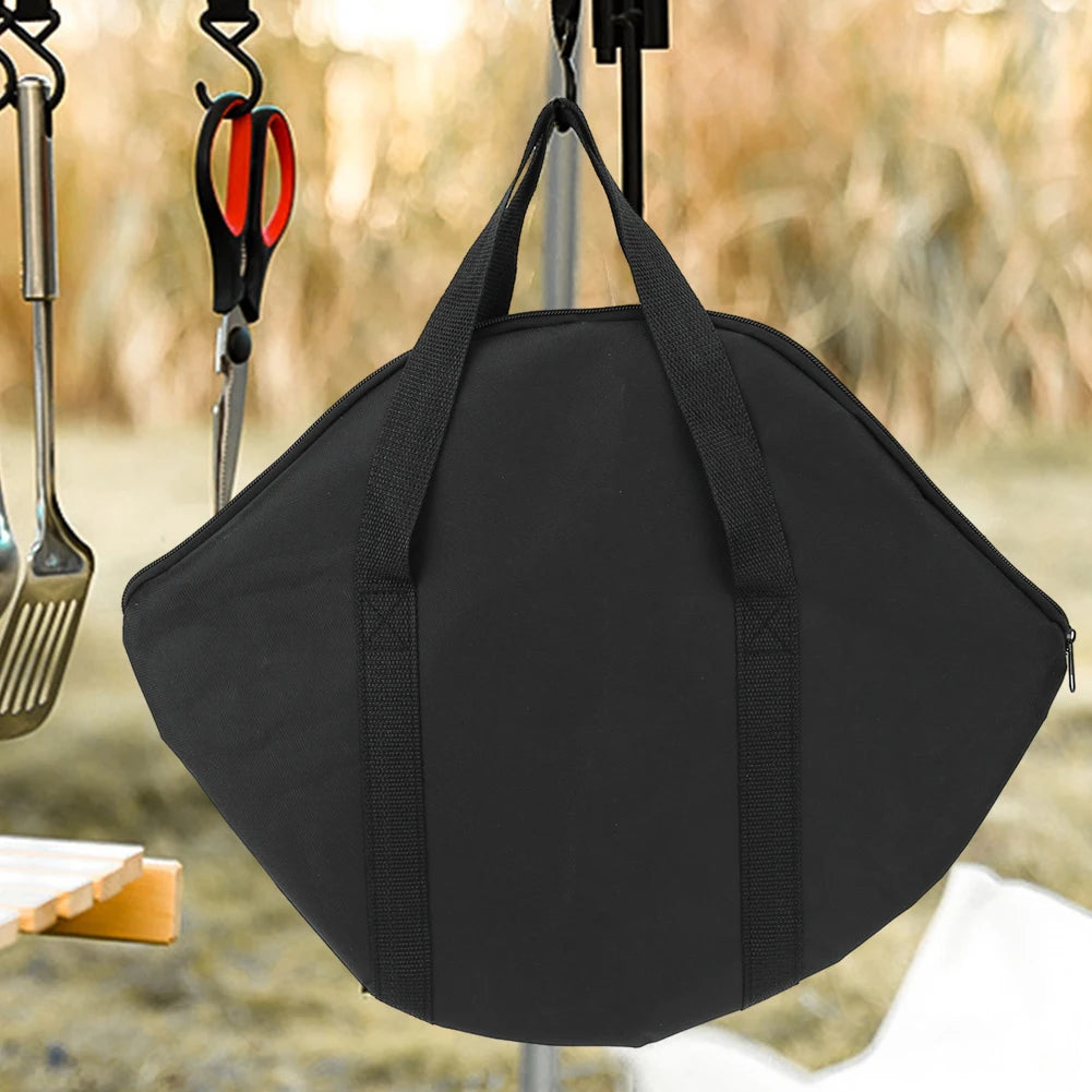 Waterproof Baking Pan Carrying Case with Anti-Scald Wood Handle - BBQ Grilling Skillet Storage Bag