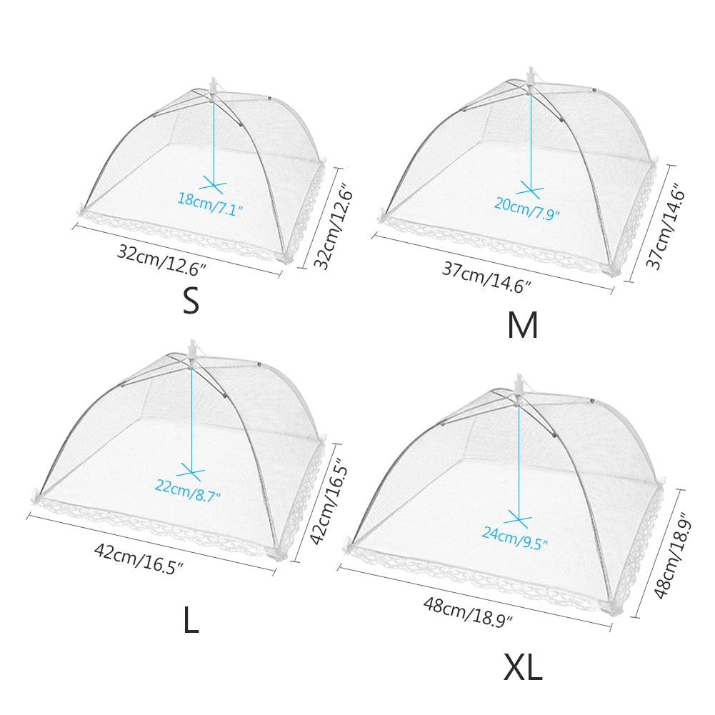 Pop-Up Mesh Food Cover - Collapsible Insect Protection Tent for Outdoor Dining