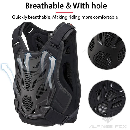 All-Season Motorcycle Armor Vest - PE Shell Body Protection for Motocross, Dirt Bike & MTB - Men & Women