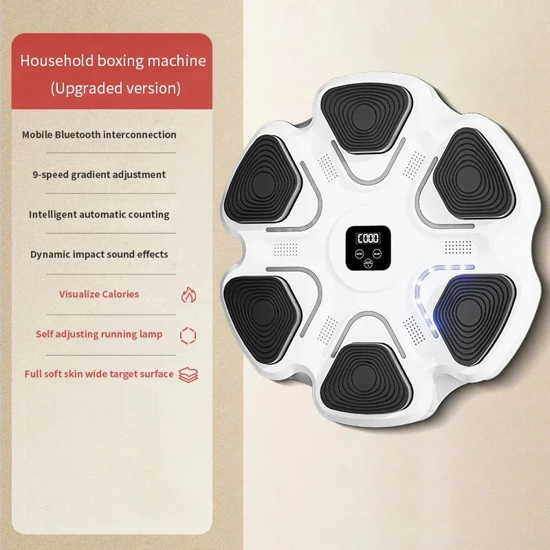 Smart Bluetooth Music Boxing Trainer - Rhythm Response Fitness Bag for Sports & Muay Thai Exercise