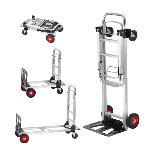 SucceBuy 400 lbs Folding Hand Truck - Lightweight Utility Cart with Wheels for Warehouse, Moving & Luggage Transport