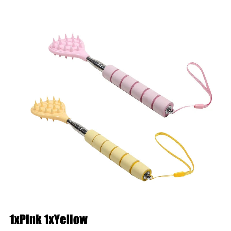 Retractable Dual-Spike Back Scratcher & Massage Tool