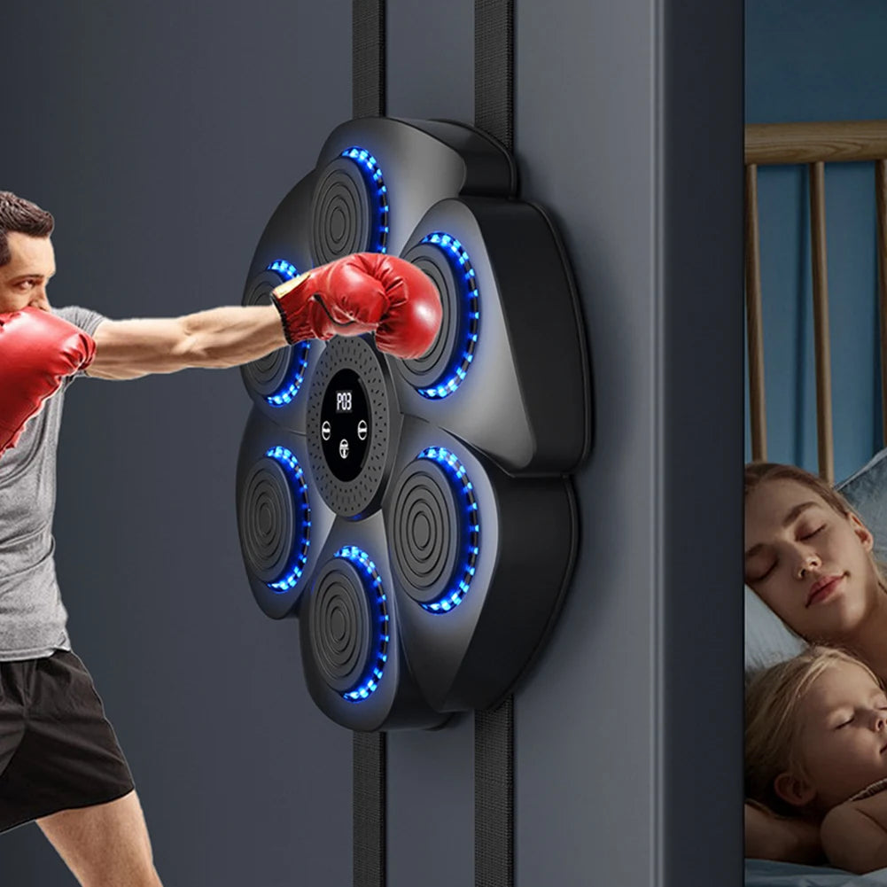 Smart Music Boxing Machine - Wall-Mounted Fitness Trainer for Adults & Children