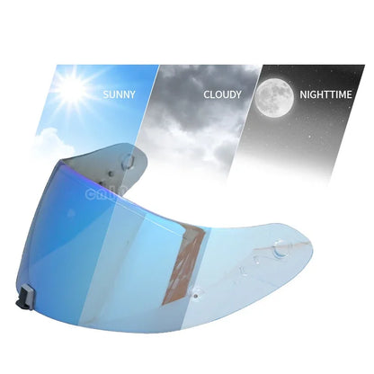Motorcycle Helmet Visor Lens KDF-16-1 - Anti-UV Anti-Scratch Full Face Shield with Photochromic Technology