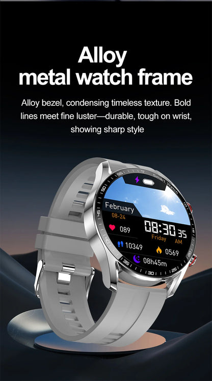 1.53" Full Touch Screen Smart Watch - Multi-Sport Mode with ECG+PPG, Waterproof & Bluetooth Call