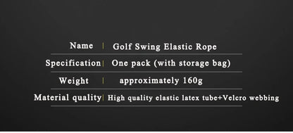 PGM Golf Swing Training Aid - Elastic Resistance Rope for Strength & Swing Practice - Beginner Golf Equipment (1pc)