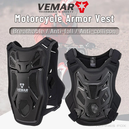 All-Season Motorcycle Armor Vest - PE Shell Body Protection for Motocross, Dirt Bike & MTB - Men & Women