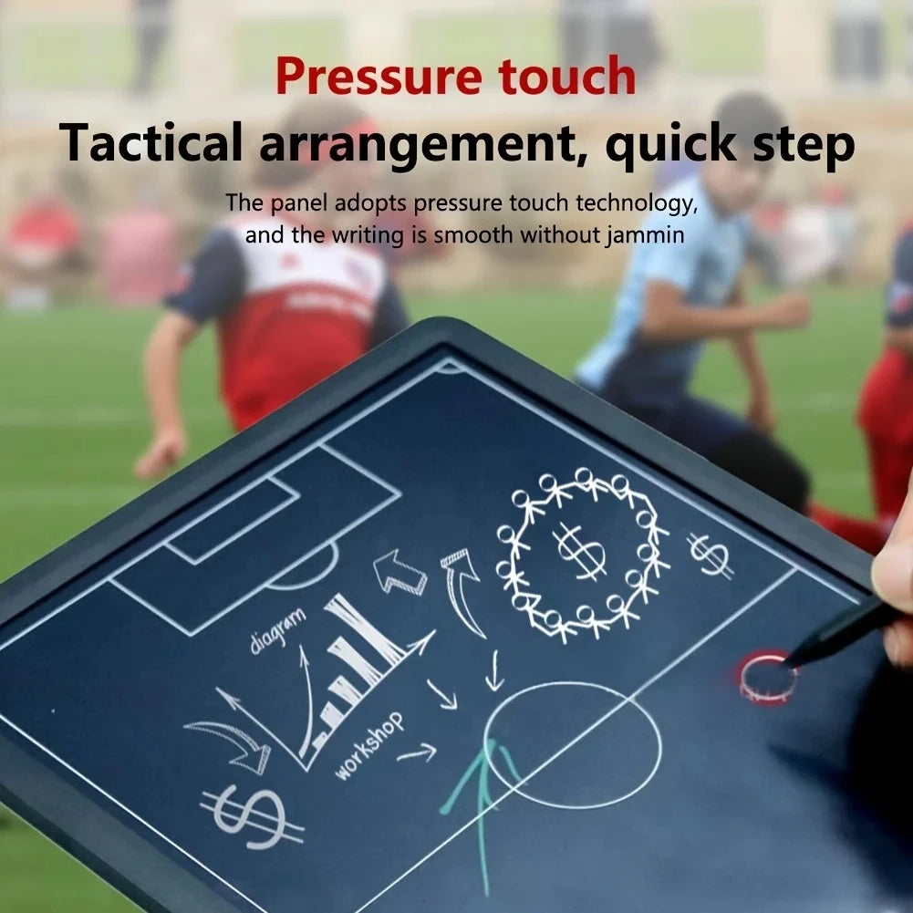 Electronic Soccer Coaching Board - LCD Playmaker Strategy Tactic Board with Flexible Screen and Stylus