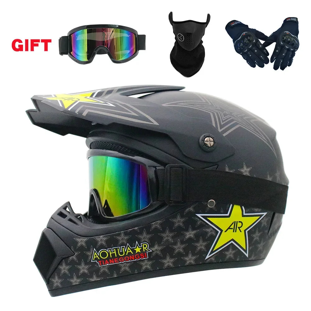 Full Face Motocross Helmet - Off-Road Downhill AM DH Cross Capacete - Free Shipping + 3 Free Gifts