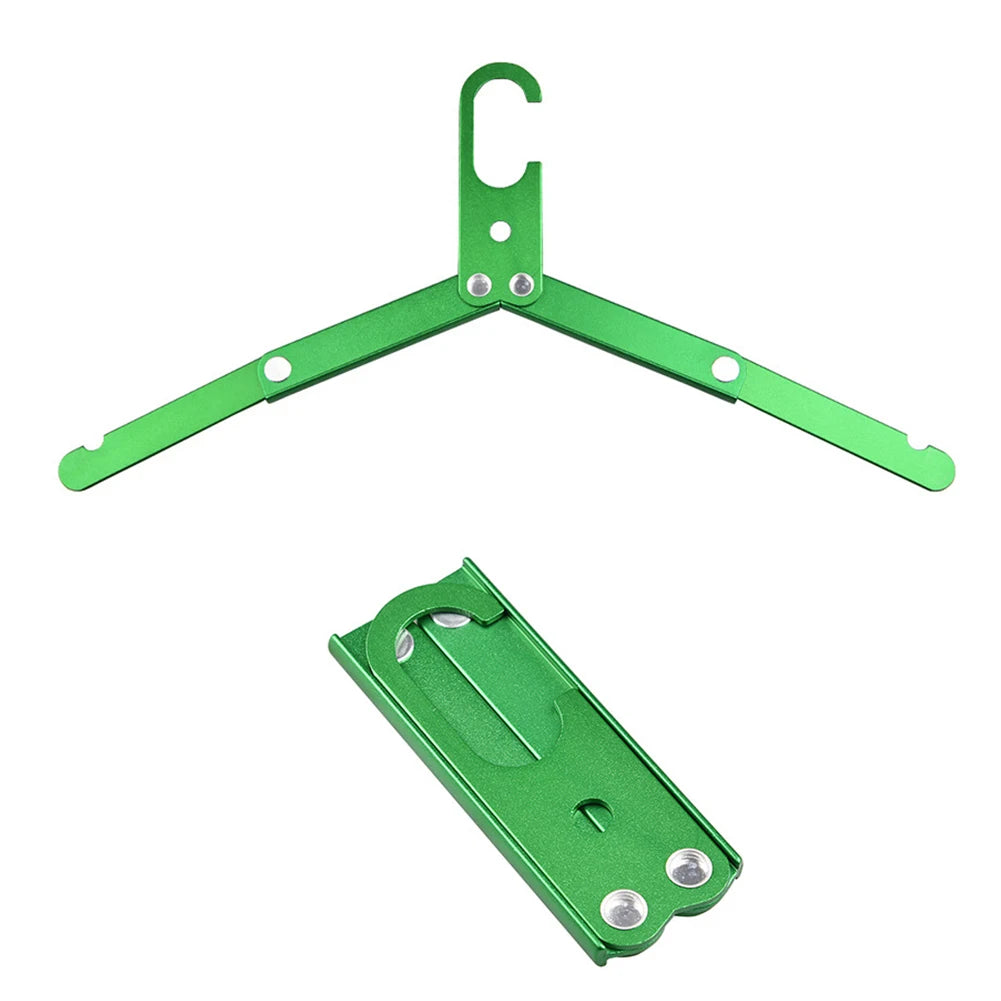 Portable Aluminum Alloy Folding Hanger - Space-Saving Coat Drying Rack for Camping and Travel