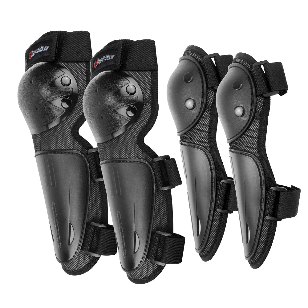 Kids Full Body Motorcycle Armor Set - Protective Vest Jacket with Kneepads for Motocross Riding