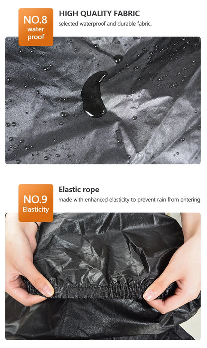 Universal Motorcycle Cover - Waterproof Oxford Fabric with UV Protection, Dustproof & Sunshade for Outdoor Motorbike Storage