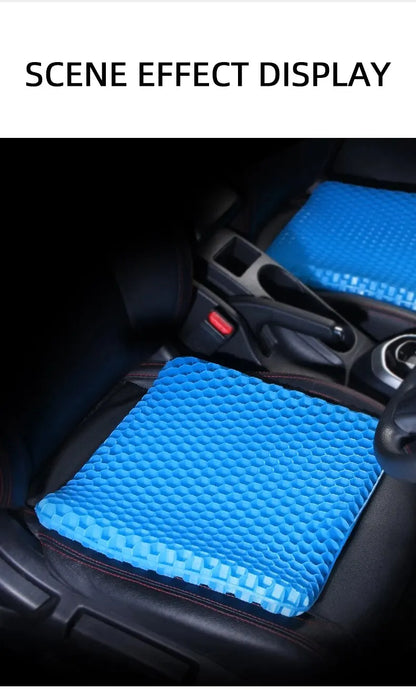 Gel Seat Cushion - Breathable Honeycomb Design for Pressure Relief, Back & Tailbone Pain - Summer Comfort for Home, Office, Wheelchair & Car