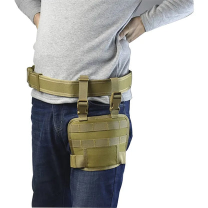 MOLLE Tactical Drop Leg Platform - Adjustable Thigh Panel with Pouch Attachment System
