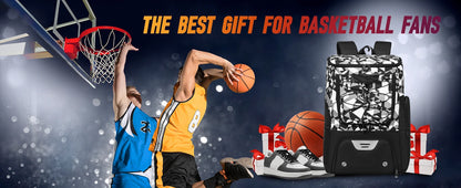 Sports Backpack with Shoe Compartment - Football, Basketball & Soccer Training Bag for Men