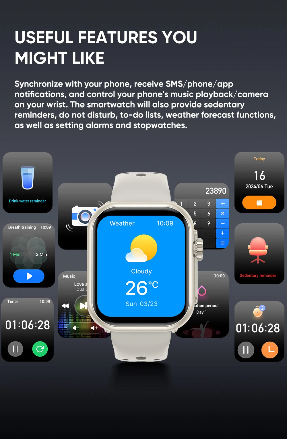 Ultra 2 SE Smart Watch - 1000mAh AMOLED GPS Fitness Tracker with Heart Rate Monitor & HD Calling for iOS & Android