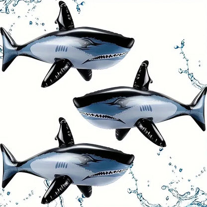 Inflatable Shark Pool Toy - Single Piece Beach Swimming Game Water Sports Gift