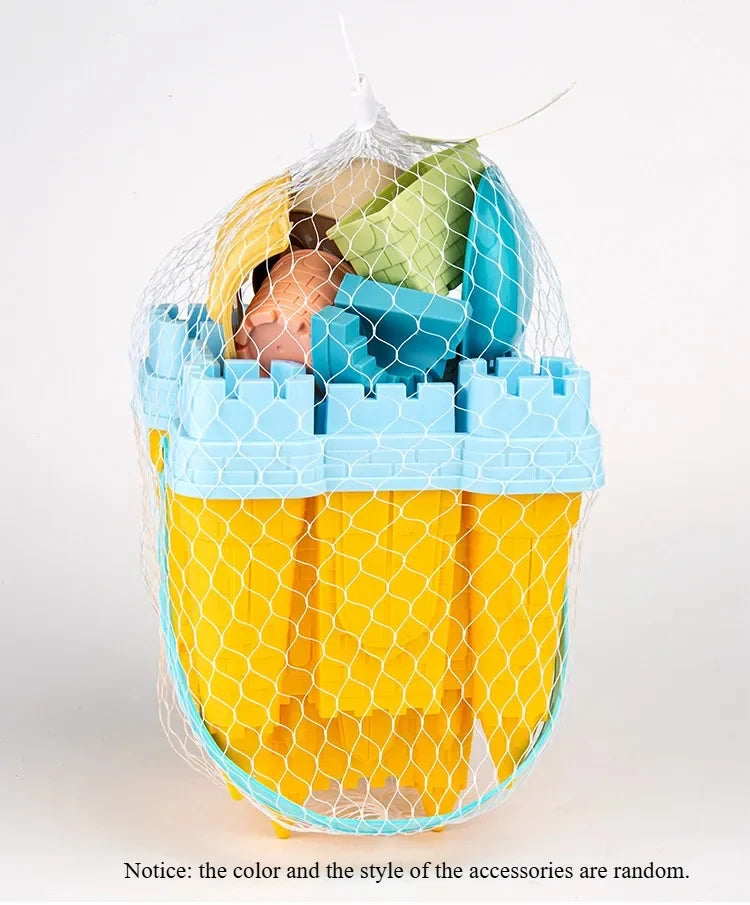 Kids Beach Castle Building Set - Complete Sand Play Kit with Bucket & Scoop - Outdoor Summer Sandbox Toys for Children & Family Fun