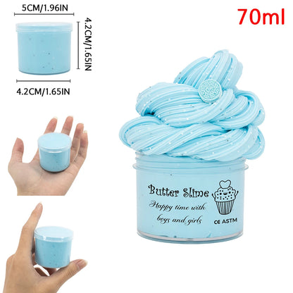 70ml Chocolate Cookies Butter Slime DIY Kit - Soft Fluffy Putty for Birthday Gifts & Party Favors