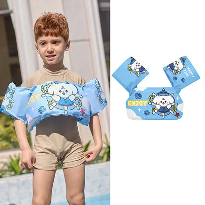 Adjustable Baby Swimming Life Jacket - Cartoon Foam Arm Sleeves with Safety Float Ring for Pool Training