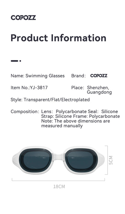 Prescription Swimming Goggles with Anti-Fog UV Protection - Myopia Diopter Swim Eyewear