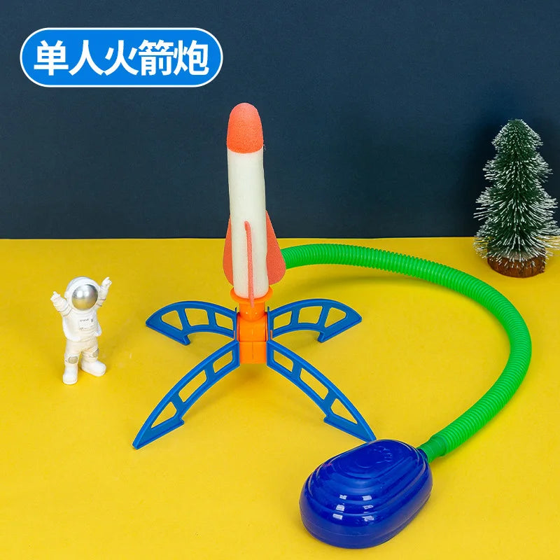 Kids Air Rocket Launcher Set - Foot Pump Outdoor Soaring Toy for Children