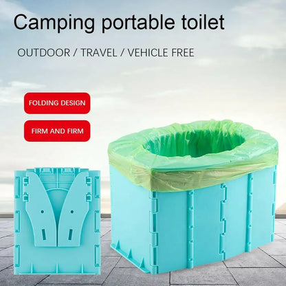 Multifunction Portable Folding Camping Toilet - Travel Commode for Car Camping, Hiking & Long Outdoor Trips - Children & Adult Use